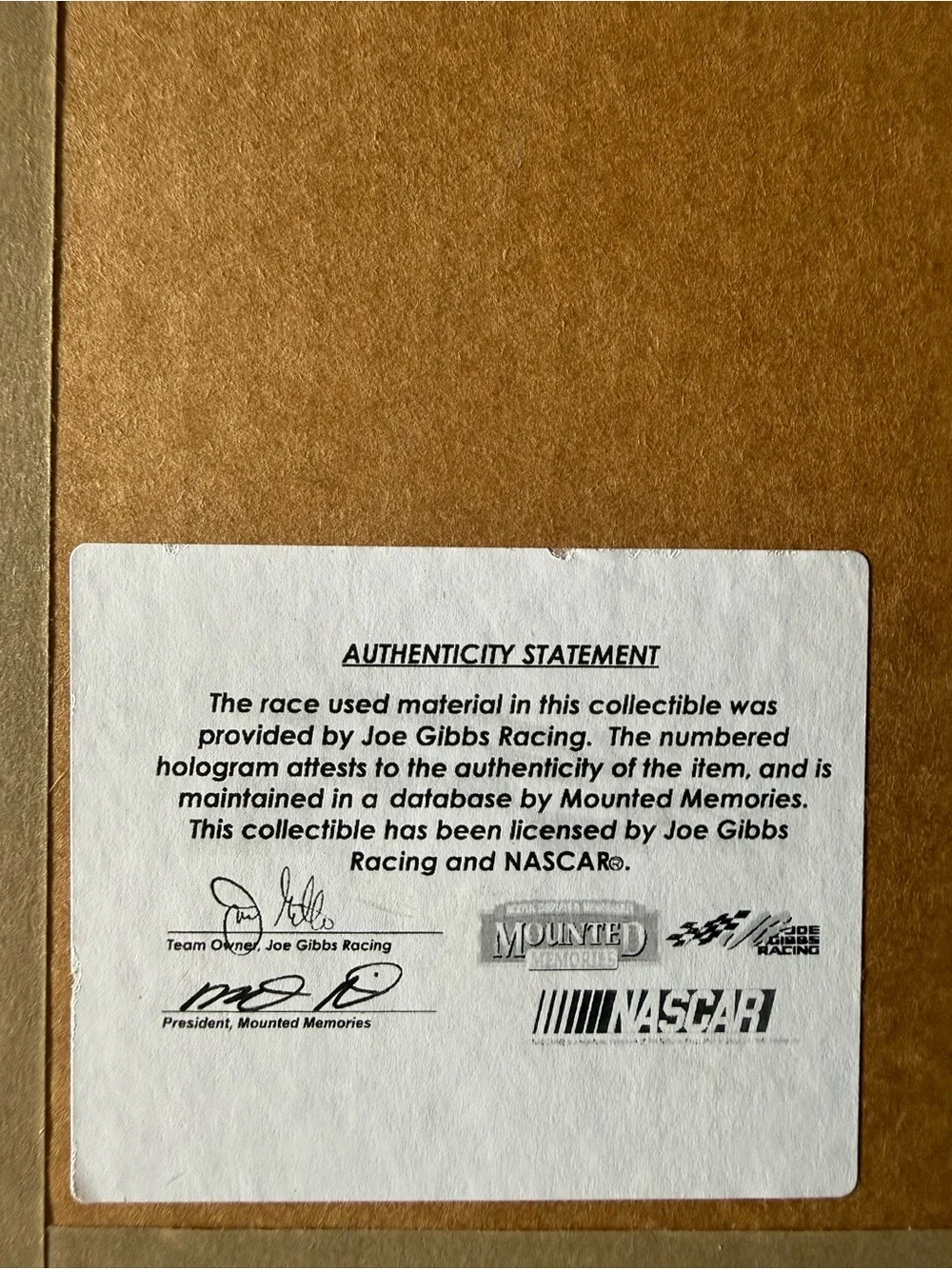 Tony Stewart #20 2005 NASCAR Nextel Cup Champion Framed‎ Race tire display